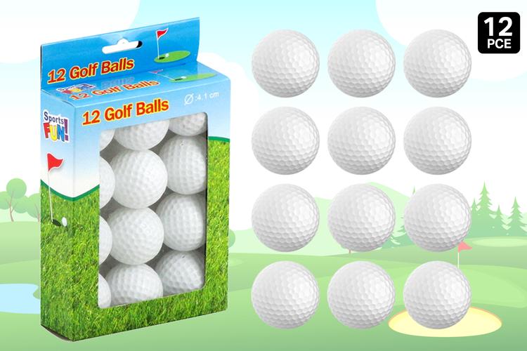 Golf Balls White Plastic Pk 12